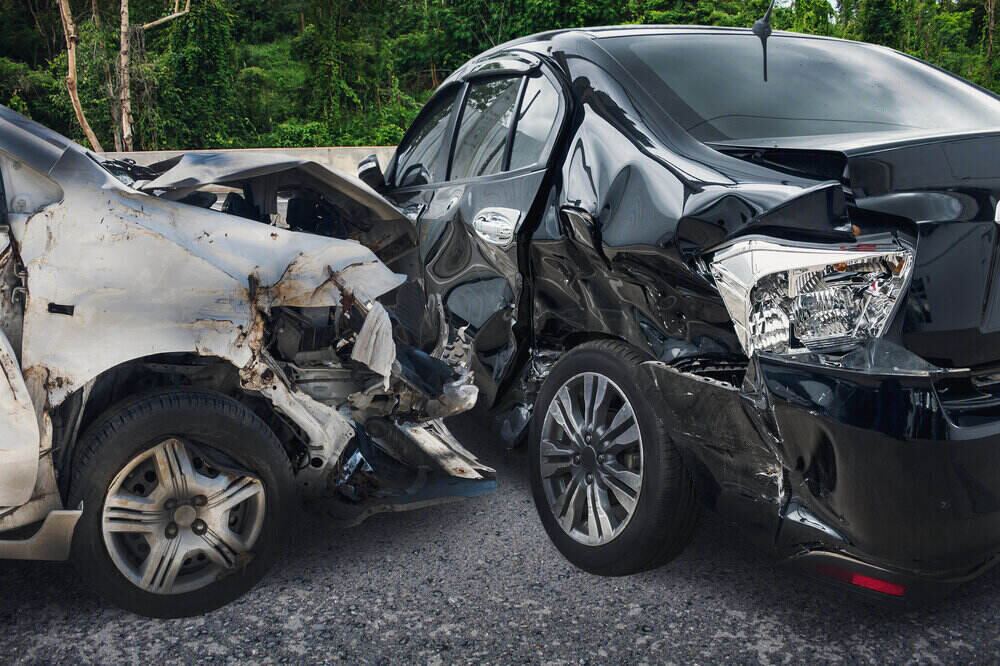 Rear-end car collision — the kind of crash that causes whiplash treated at Envision Chiropractic Bellingham