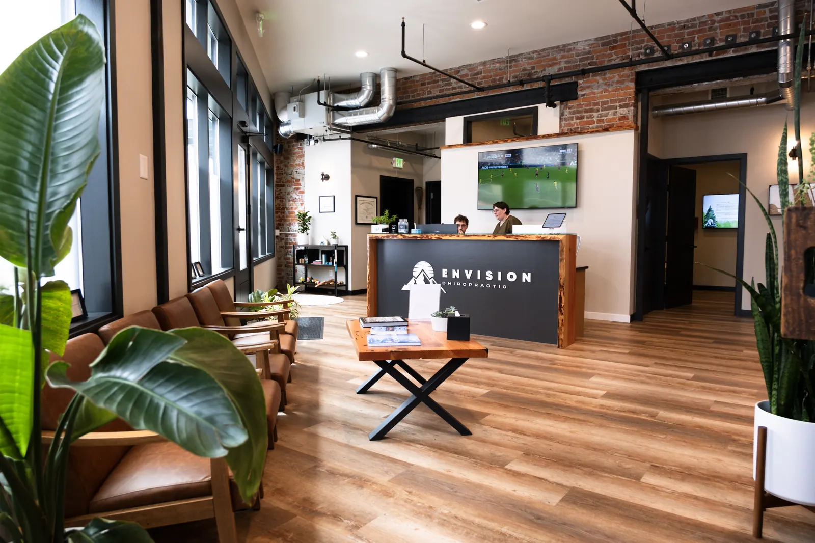 Wellness chiropractic care reception and treatment floor at Envision Chiropractic in Bellingham, WA